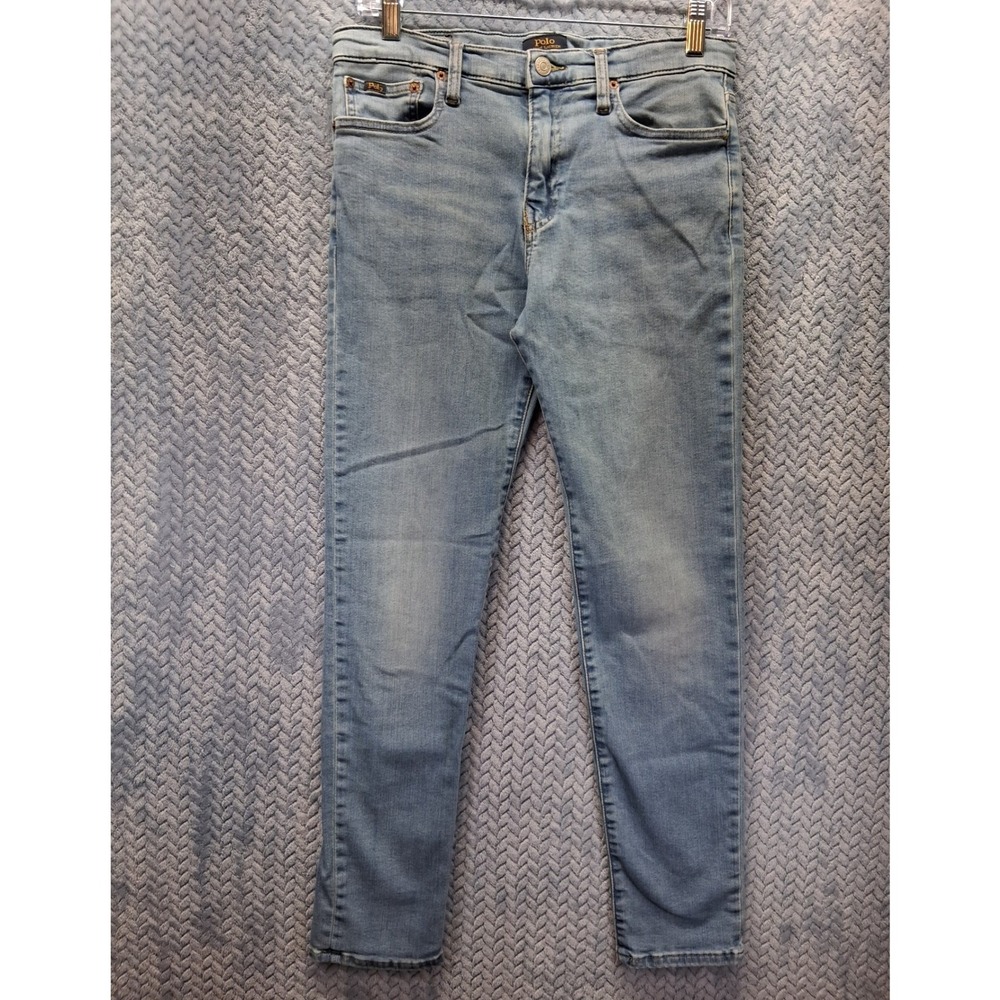 Polo Ralph Lauren Boys 18 Eldridge Skinny Jeans Light Wash Blue Denim Mens 29x28